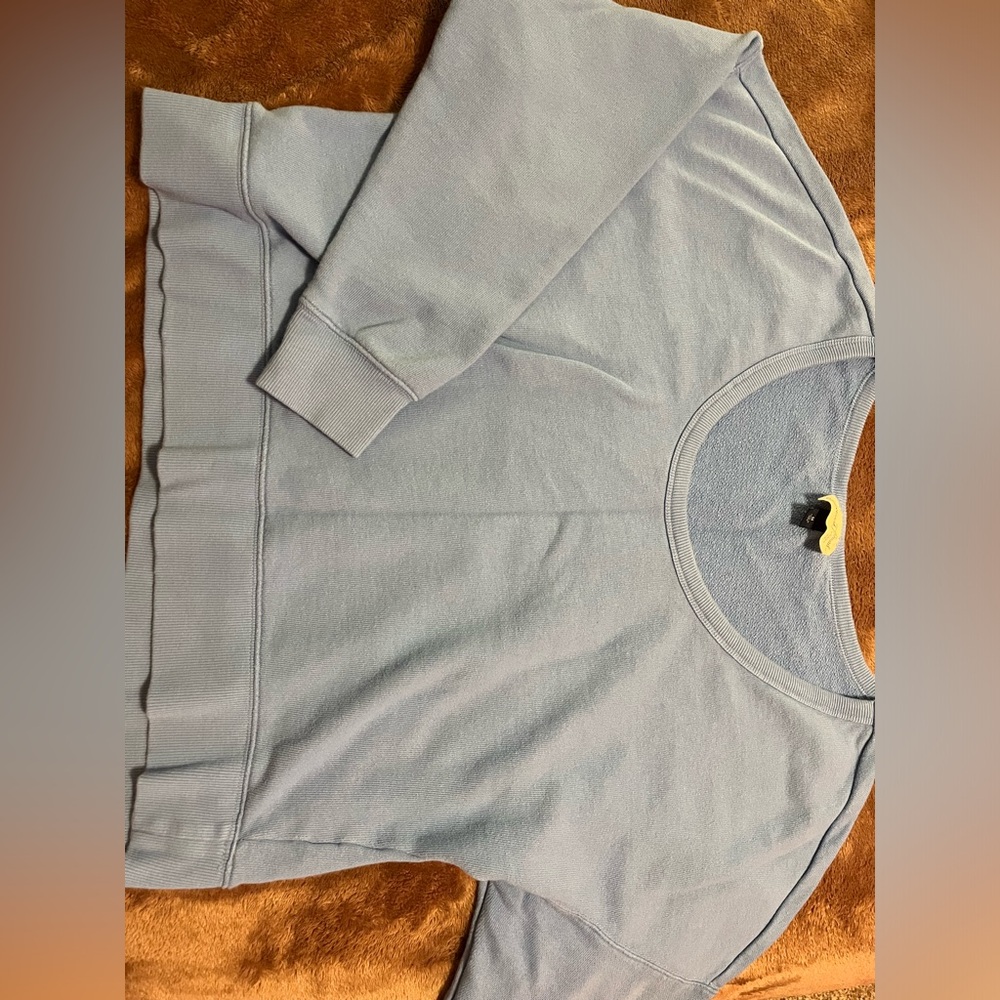 light blue crewneck
